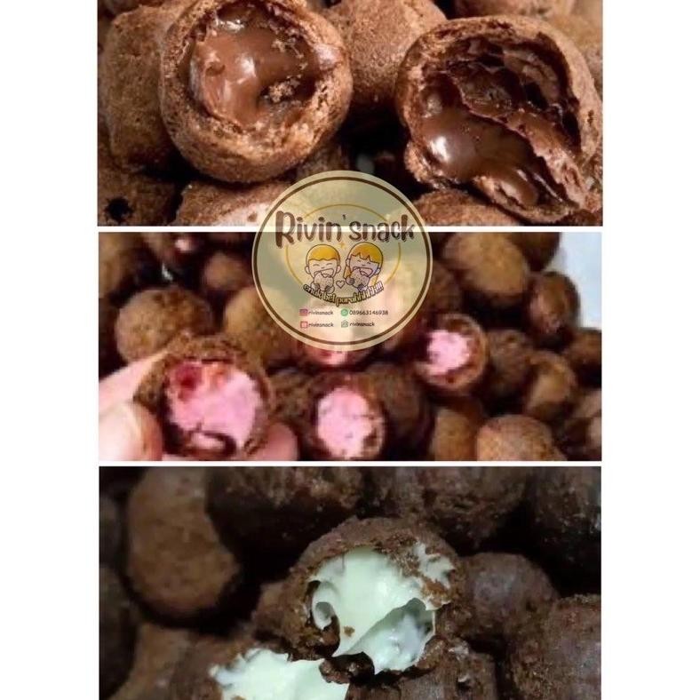

Soes Coklat Isi Cream 1Kg (Doublechoco/Chocoberry/Chocvill) Sus Manis Merk Sarikaya