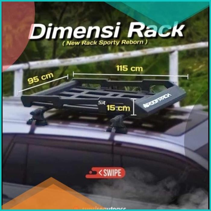 Roof Rack bagasi atas mobil Isuzu panther+cross bar Merek rhinorack 1