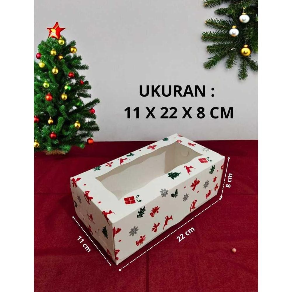 

(10 Pcs ) Box Dus Premium Kotak Kue Hampers Natal Cake Kue Cookies 11 X 22 X 8 Ivory