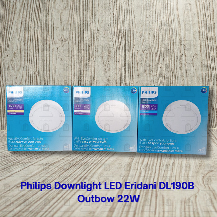 Lampu Philips Downlight Eridani DL190B Outbow LED18 D200 22W