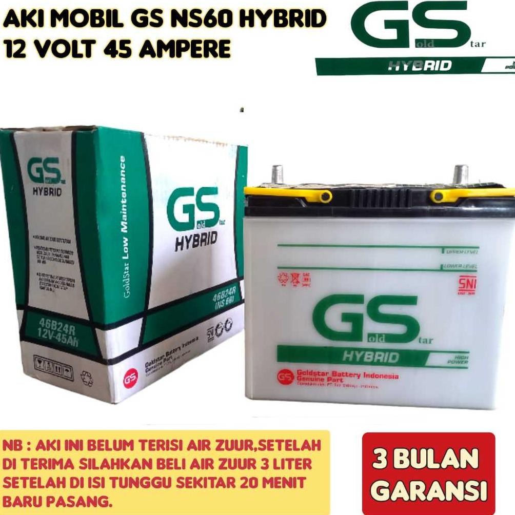 Aki Mobil Avanza/Terios/Rush/una/Xenia/Katana/Escudo/APV GS Gold shine NS60 Preum 45 Ampere