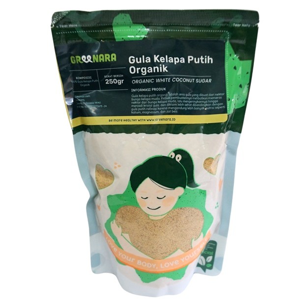 

S20454 GREENARA PUTIH ORGANIC GULA KELAPA 250 GR POUCH MAJU BERSAMA (20241223)