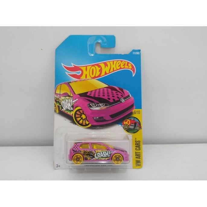 HOTWHEELS VOLKSWAGEN GOLF MK7 pink