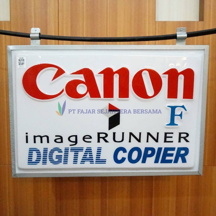 Neon Sign Box Canon Ir Reklame Papan Nama Toko Fotocopy Copier
