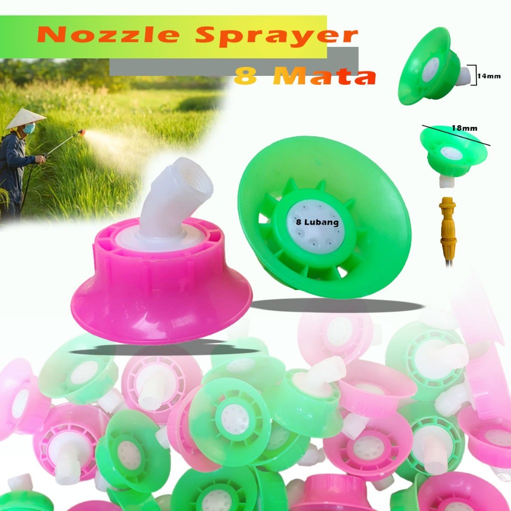 murah Kepala Sprayer Plastik Sprayer Kabut 8 Titik - Nozzle Plastik Sprayer Manual Elektrik Anti