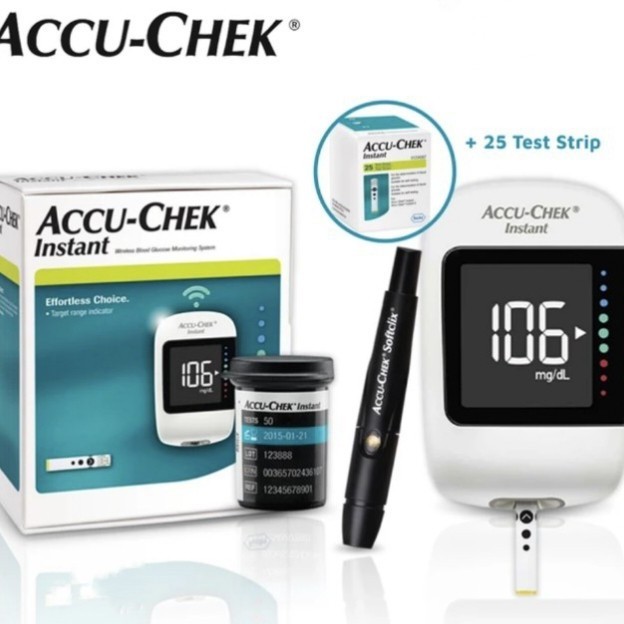 Accu Chek Alat Accu Chek Instant + Strip/Alat Cek Gula Darah Accu-Chek