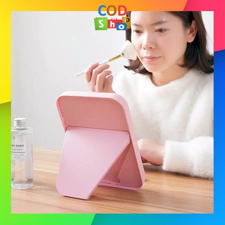 

murah COD - C5184 Kaca Rias Make Up / Cermin Lipat Persegi / Beauty Mirror / Cermin Rias Berdiri
