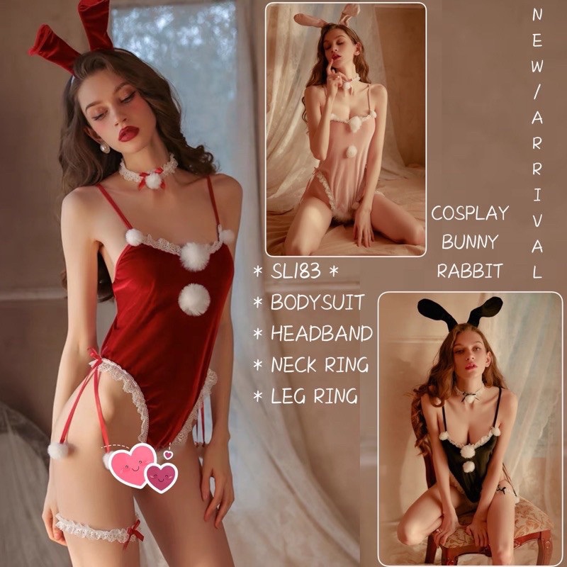 murah Lingerie bodysuit cosplay bunny rabbit baju sexy wanita / Sexy lingerie kostum kelinci baju