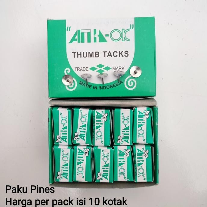 

Paku Pines kecil LUSINAN isi 10 dus | Paku Payung Kecil | Thumb Tacks