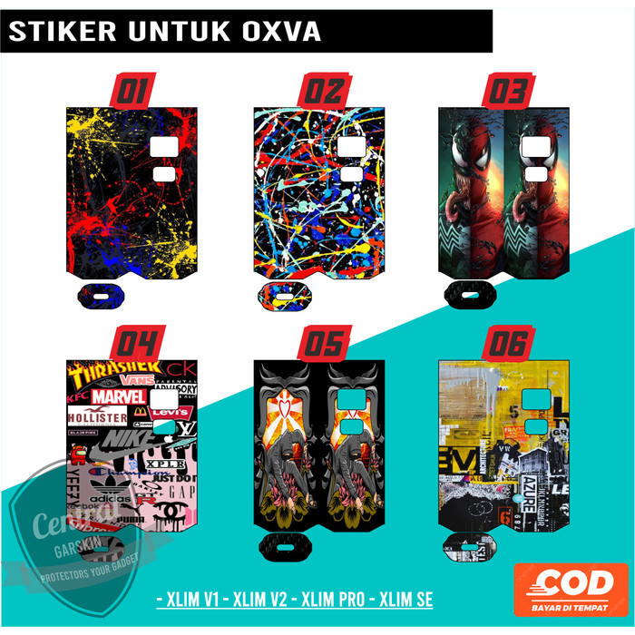 Wrap* Oxva Xlim Pro 2 Se Brand Edition 01 Wrap Skin Stiker Garksin CUSTOM Gratis (2pcs)