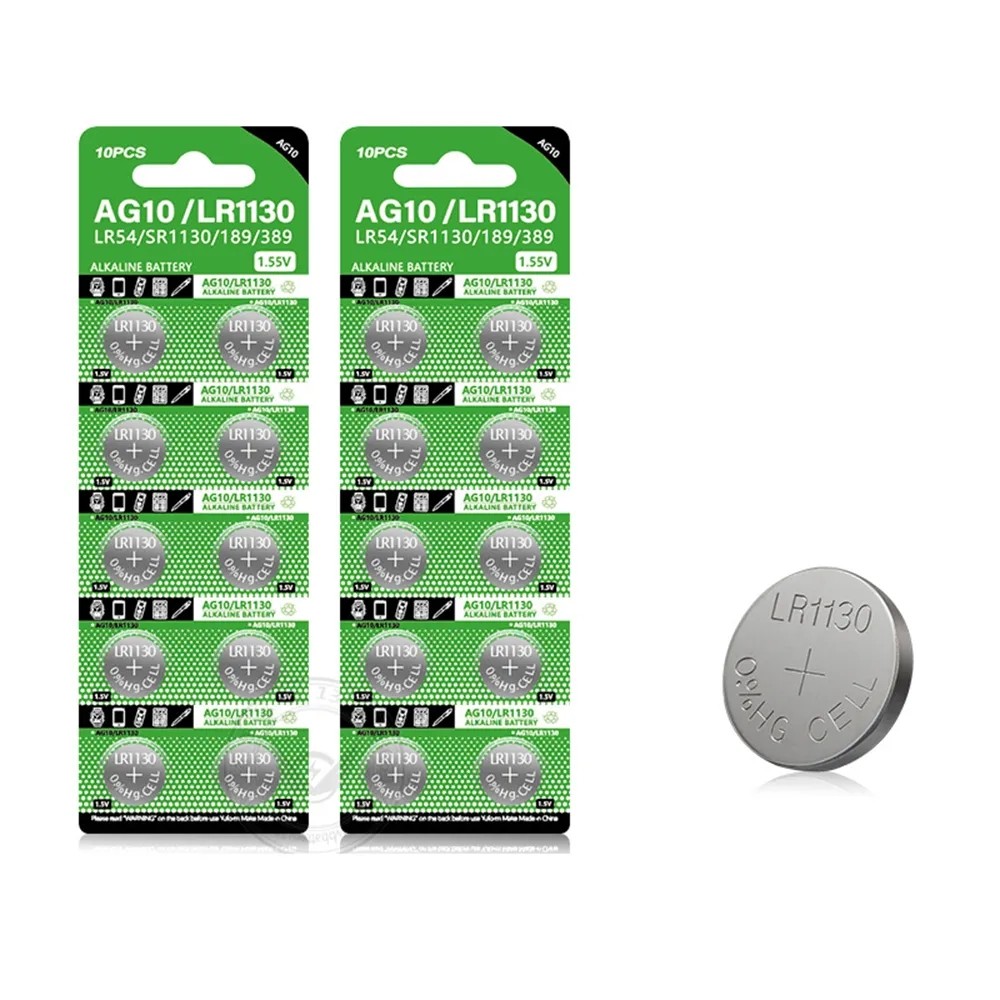 AG10 LR54 Cell Coin 1.55V SR54 389 189 LR1130 SR1130