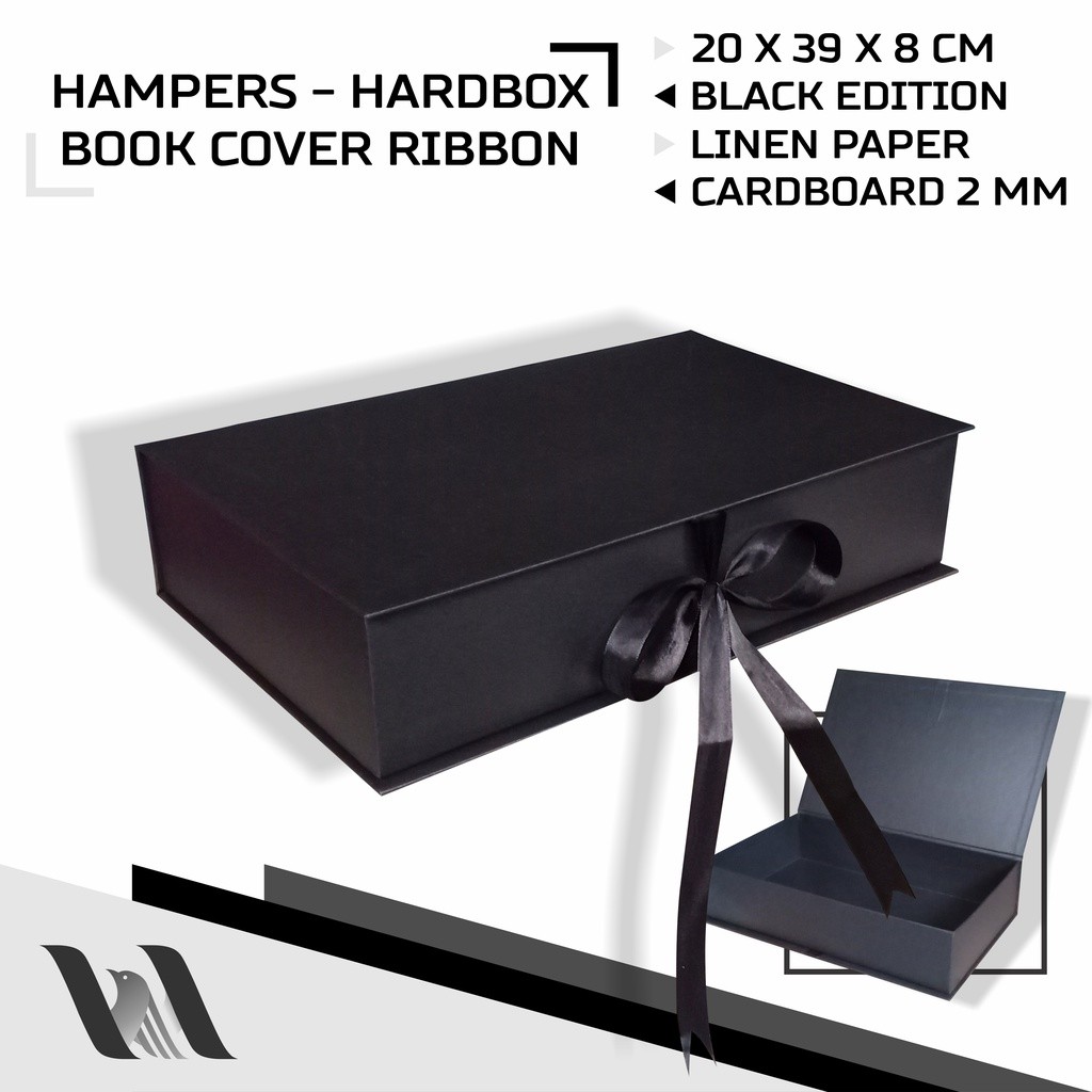 

HAMPERS GIFT BOX - HARDBOX BLACK - CUSTOM PRINTING - KOTAK KADO HITAM SESERAHAN 4 - BIRTHDAY -
