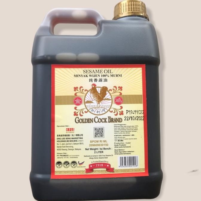 

Sesame Oil Minyak Wijen Golden Cock Brand 2 Liter
