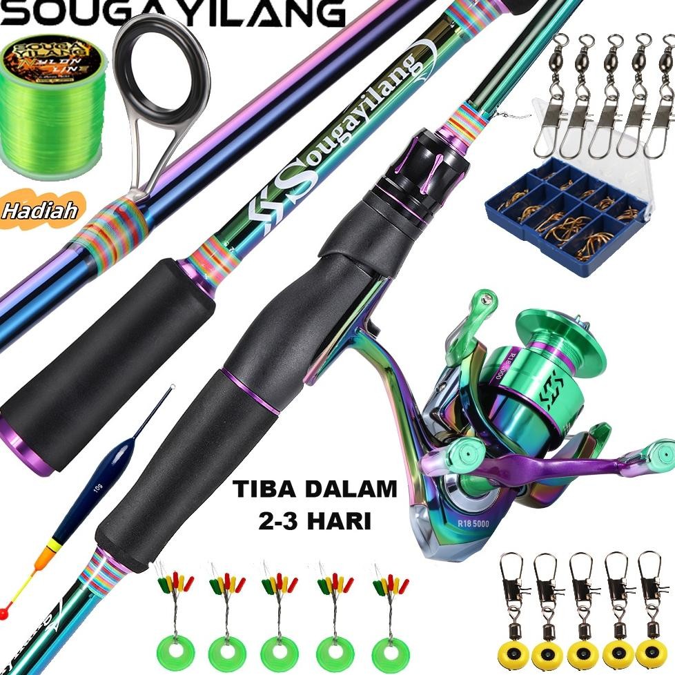 Sougayilang Pancingan Set 180 Double Handle Reel Pancing Full Set Joran Set Lengkap