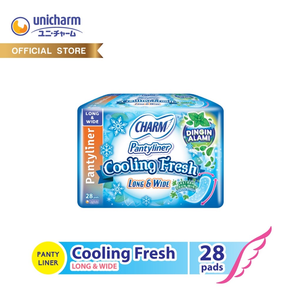 Charm Cooling Fresh Pantyliner Long & Wide 28 Pads