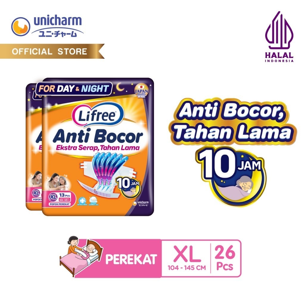 Popok Dewasa Lifree Perekat - XL 13 - 2 Packs