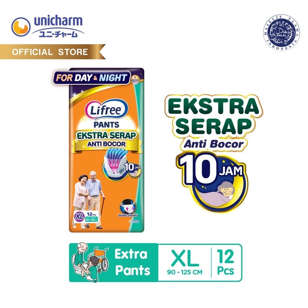 Popok Dewasa Lifree Celana Ekstra Serap - XL 12