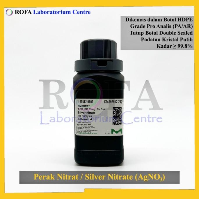 Perak Nitrat / Silver Nitrate / Agno3 Merck 99,98% 100 Gram Original Dan Terpercaya