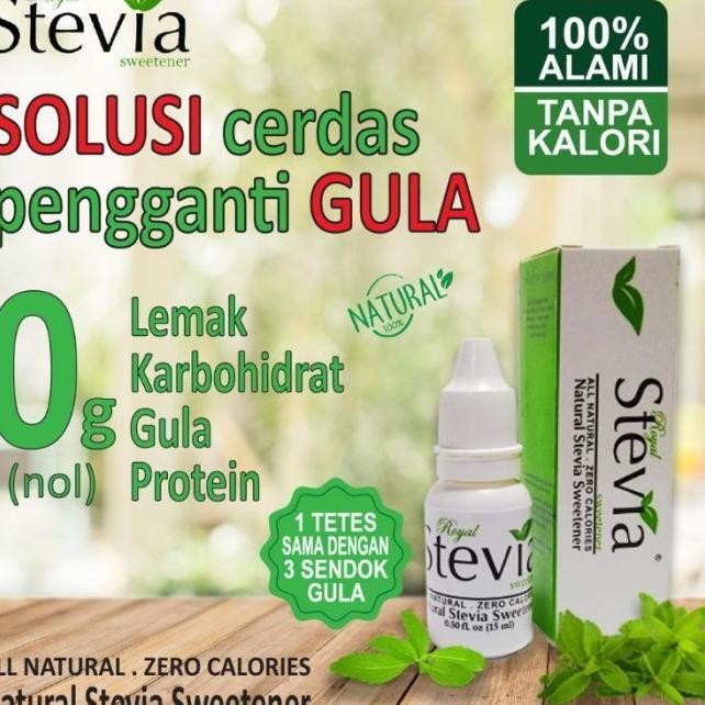 

Royal Stevia Tetes Gula Cair Stevia Pemanis Ala 15 Ml