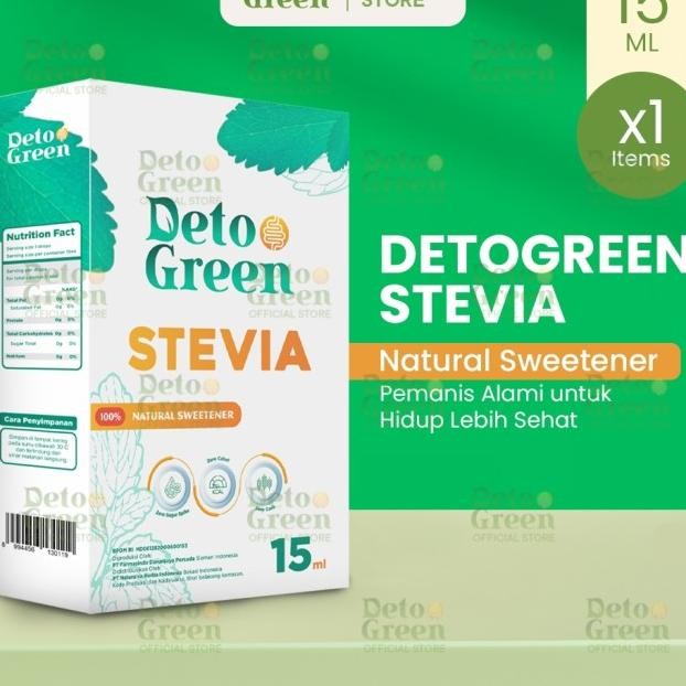 

Detogreen Stevia Natural Sweetener Gula Tetes Sehat Ala Nol Kal 15Ml