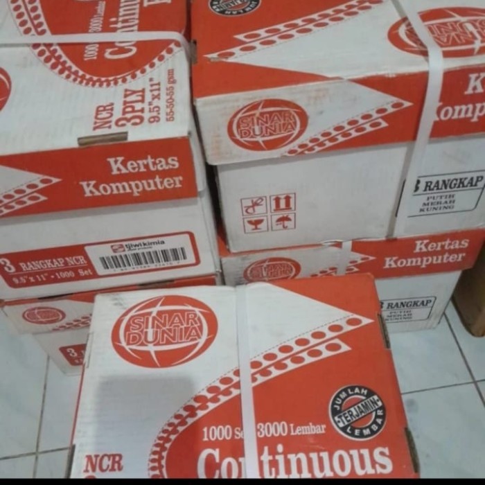 

kertas continuous form 3 ply 9.5 x 11#ncr warna 3 rangkap#sidu(PMK)
