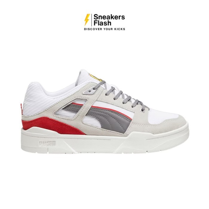 PUMA Ferrari Slipstream White Grey Sepatu Sneakers Pria - 30789702 - Size 47