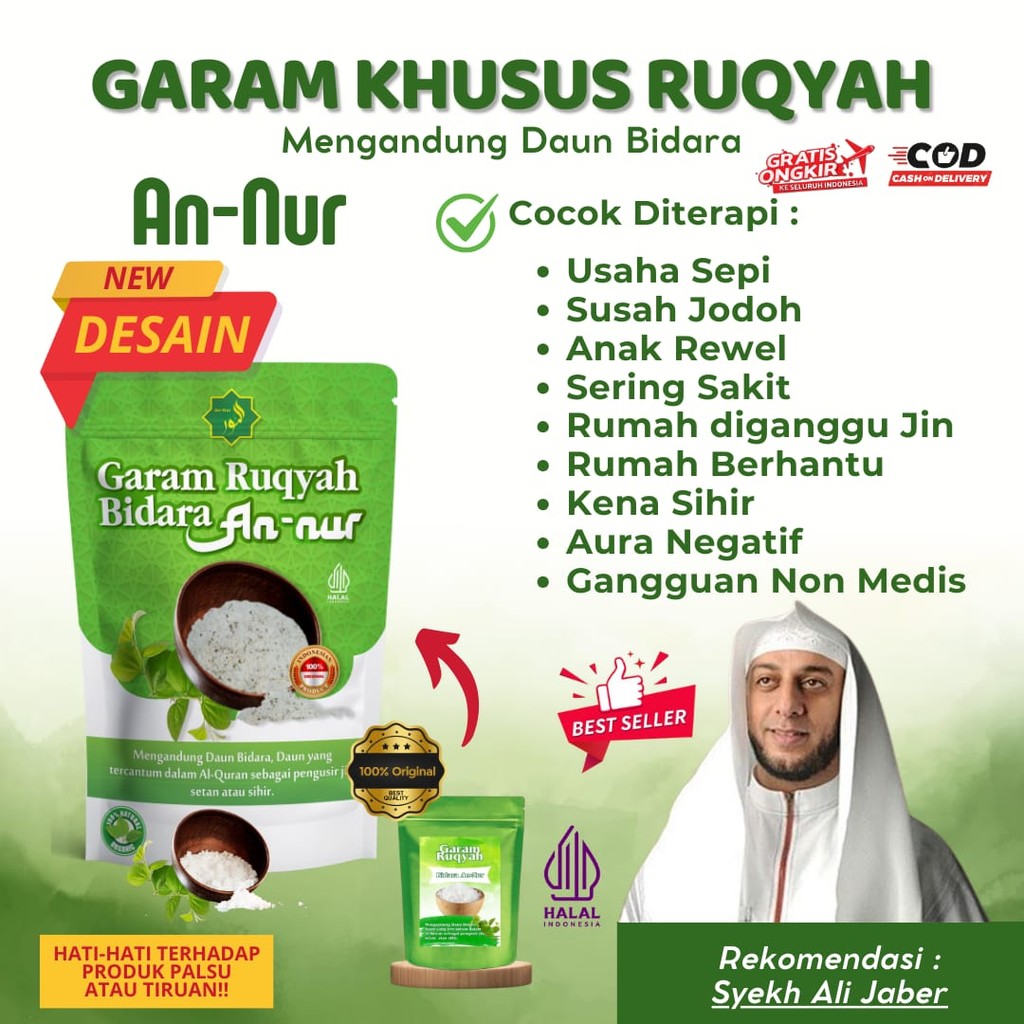 

[ COD] garam ruqyah 500gram daun bidara asli penangkal guna guna