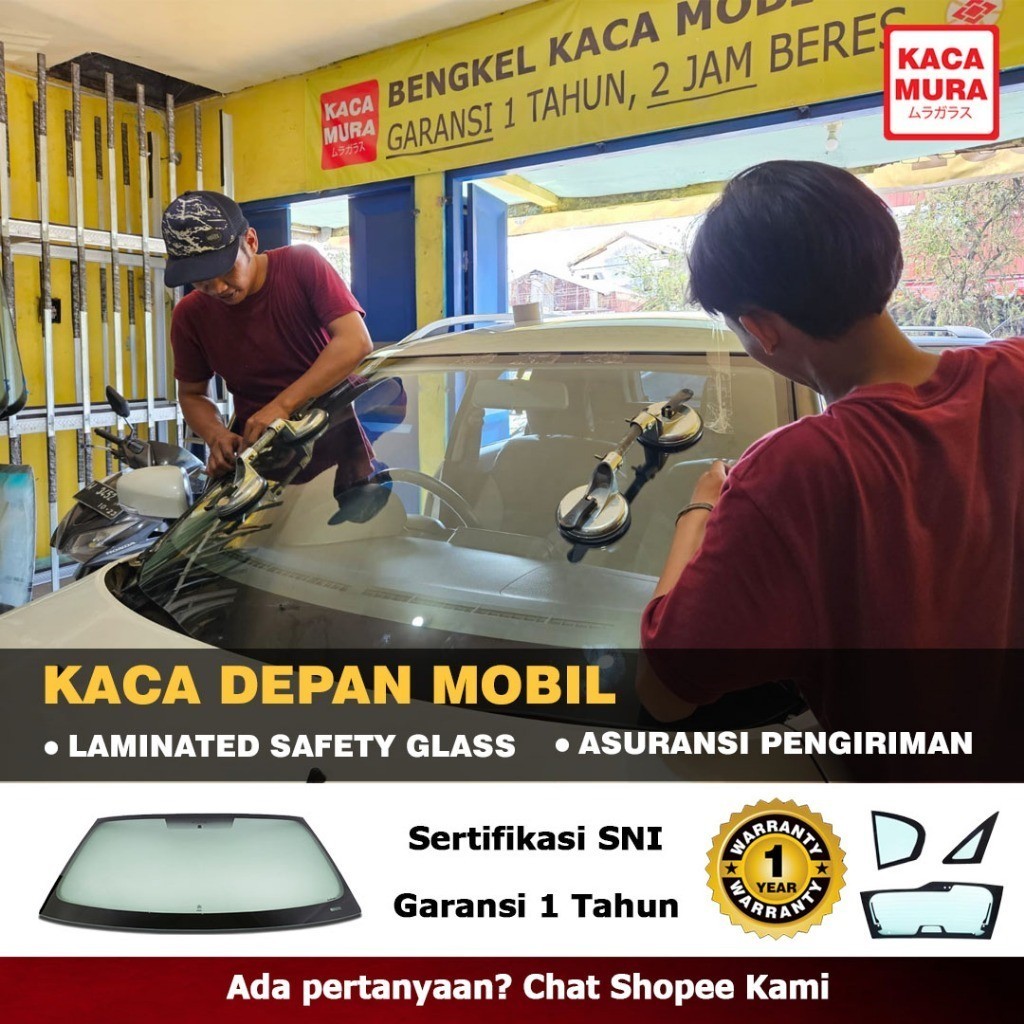 Kaca Depan Mobil Honda Stream 00-04 S7A/RN1 (No Spion) SNI - Diasuransikan
