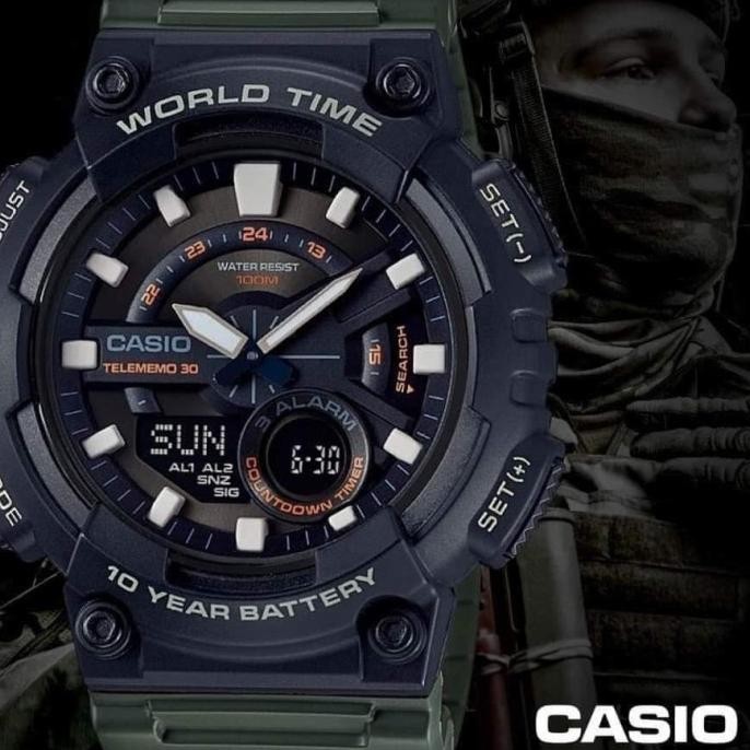 CASIO STANDARD AEQ-110W-3AVDF AEQ110W-3AVDF ANALOG DIGITAL ORIGINAL