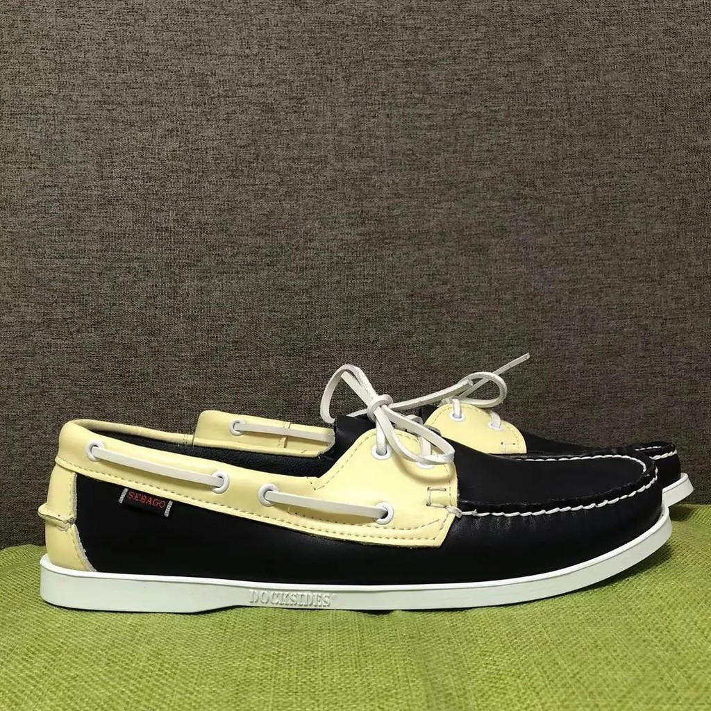 sebago homme handmade genuine leather docksides classic boat shoes ab128