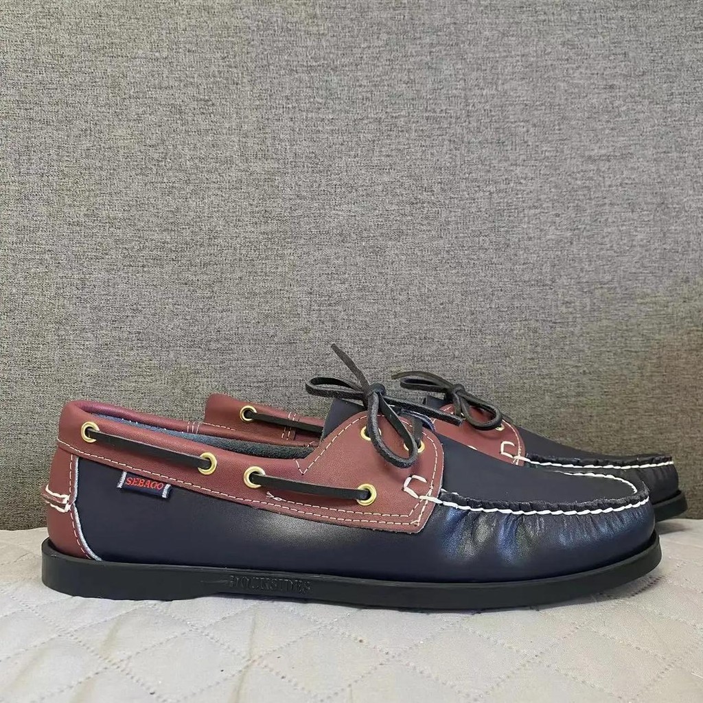 sebago homme handmade genuine leather docksides classic boat shoes ab127