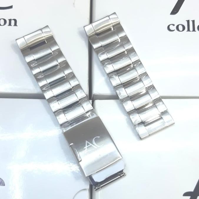 JUAL RANTAI JAM TANGAN STAINLES STEEL SILVER AC9205 AC 9205 24MM Orig