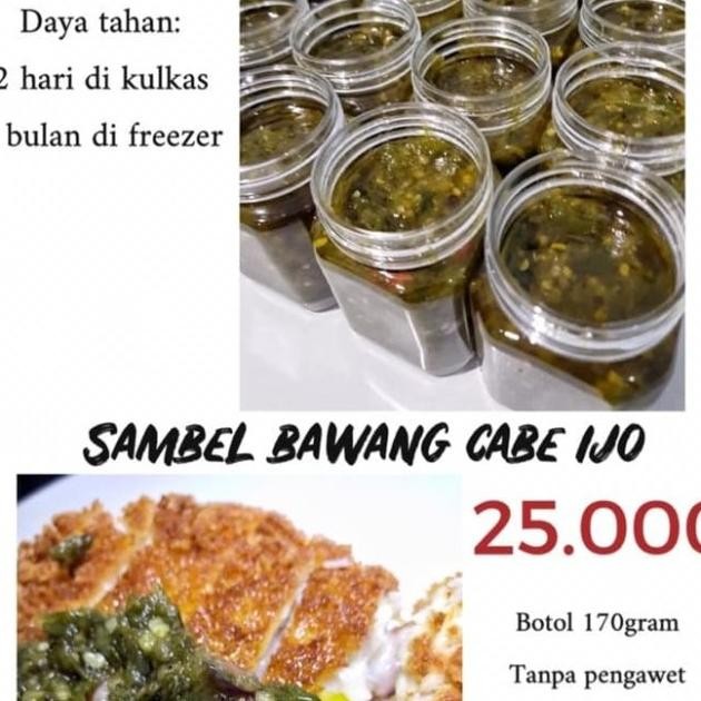 

Sambal Bawang Cabe Ijo / Sambel Cabai Hijau 25Rb
