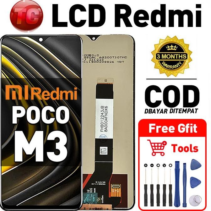 Original Lcd Redmi POCO M3 fullset ori asli Layar hp touchscreen Sentuh Versi Tinggi COD AGR