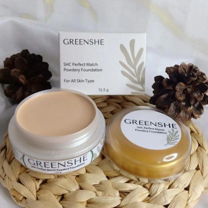 Bedak SHC /Greenshe Perfect Match Powdery Foundation/ Sunscreen
