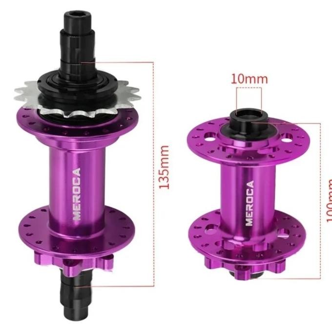 Meroca Hub Freehub Single Speed Disc Brake 32 Hole 16T 5 Bearing Hub Sepeda BMX Dirt Jump Fixie KT7