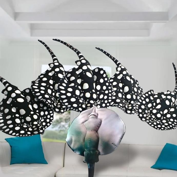 Boneka Stingray Ikan Pari Black Diamond Kreasi Lokal