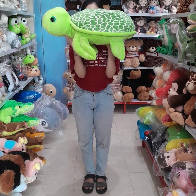 Boneka Kura Kura Penyu Turtle Hijau dan Coklat Jumbo