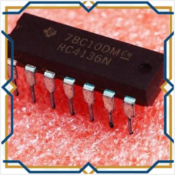 [STA55] RC4136N RC4136 RC 4136 QUAD OPAMP GP IC DIP-14 3MHZ RC413GN