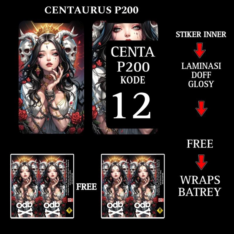 

Wrap* Stiker Inner Bateray P200 12 Wrap Skin Stiker Garksin CUSTOM Gratis (2pcs)