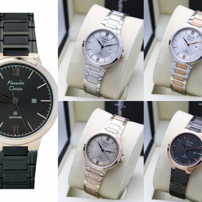 ORIGINAL ALEXANDRE CHRISTIE AC8537 AC 8537 SAPPHIRE GLASS JAM WANITA