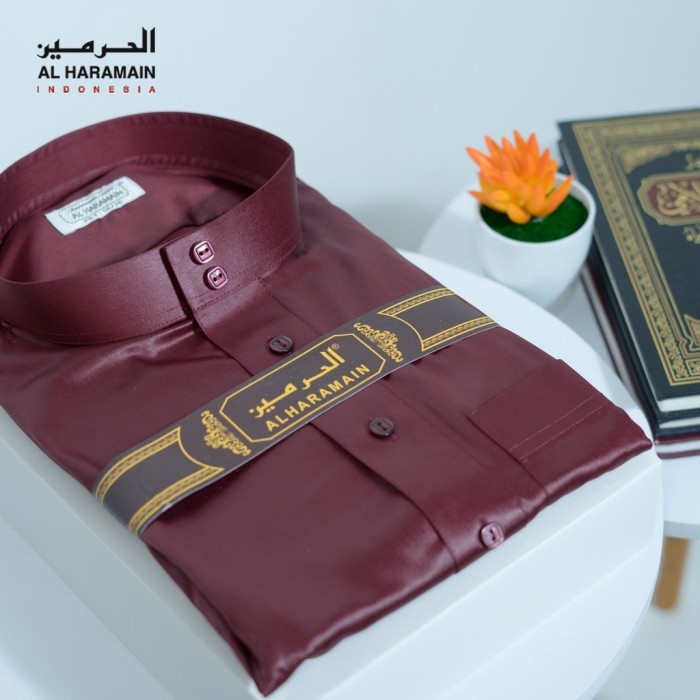 TERLARIS AL Haramain Jubah / Gamis Pria Viet Remaja & Anak | Maroon | Merah | - Maroon, 36