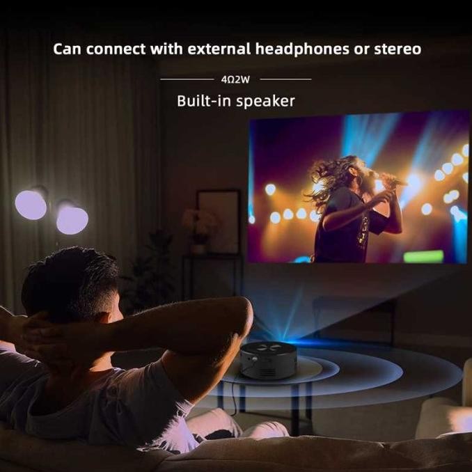 Proyektor Mini Portable Android YT200 Proyektor HP Projector Multimedia Home Theater Mini