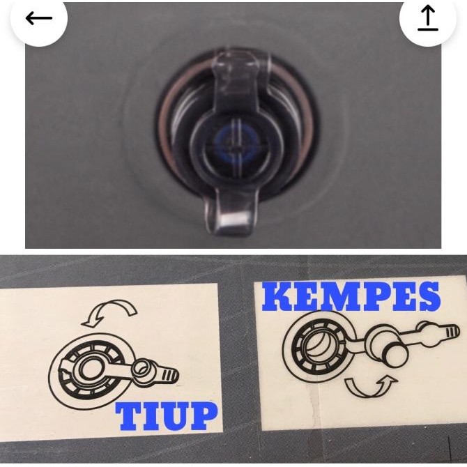 Kasur Angin Tiup Pompa INTEX Double Airbed Durabeam Fiber-tech 137cm