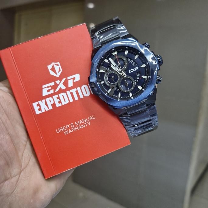 EXPEDITION ORIGINAL EXP E6838 E 6838 BLACK BLUE JAM TANGAN PRIA ORIGINAL GARANSI RESMI 1TAHUN