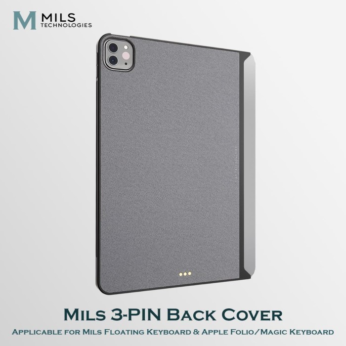 Terlaris MILS 3 Pin Case Back Cover Magic Floating Keyboard iPad Pro 11 Air 4 5 SALE