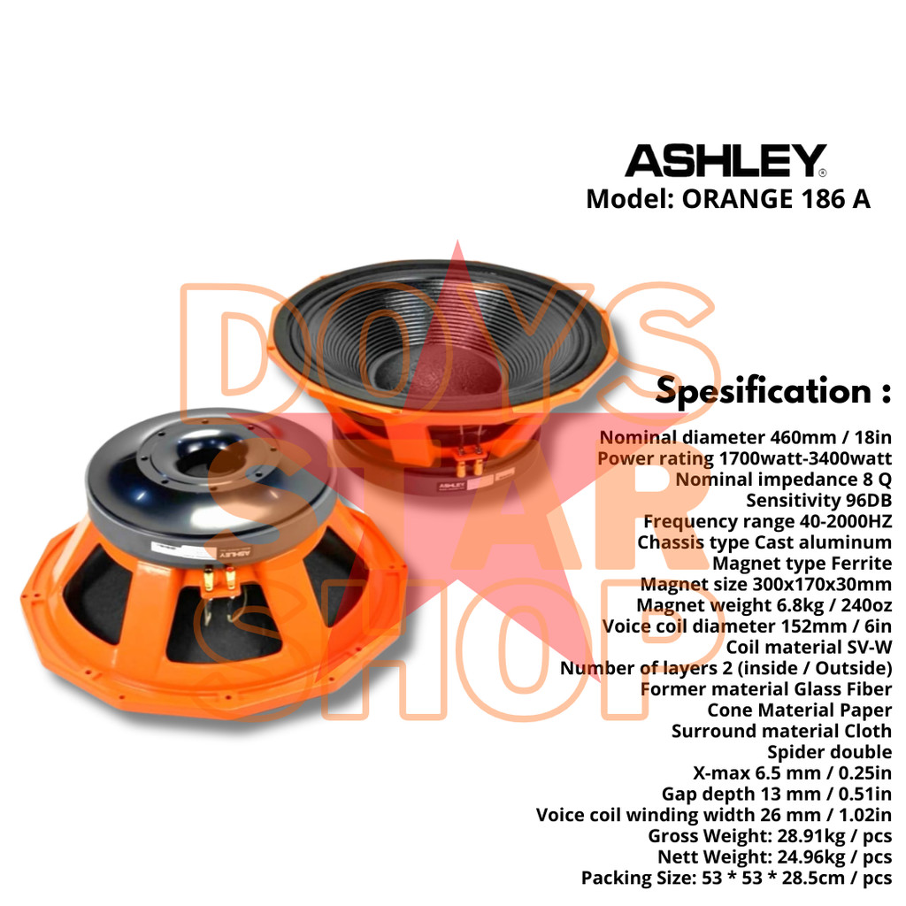 ORIGINAL SPEAKER 18 INCH ASHLEY 186A