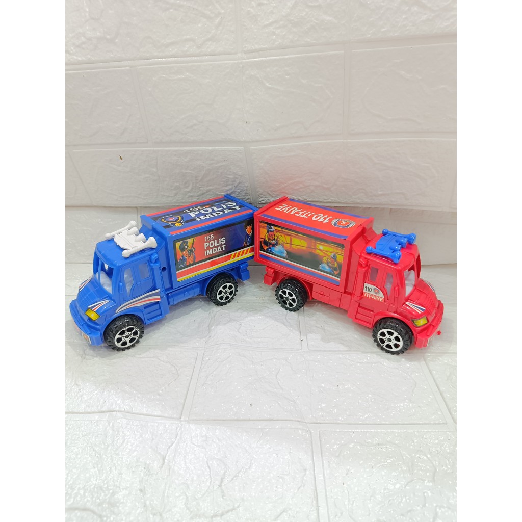 Mainan anak truck ekspedisi plastik / Mainan mobil box ekspedisi plastik termurah
