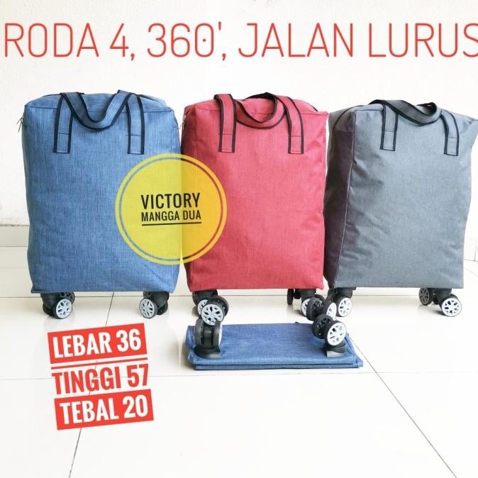 Tas Travel, Tas Troli, Tas Lipat, Tas Roda, Tote Panda Hitam