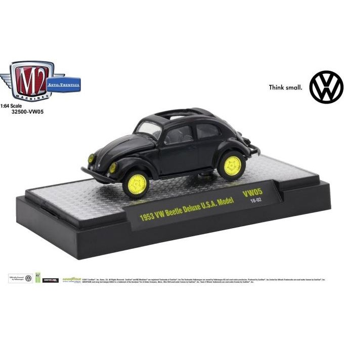 M2 Machines 1:64 Auto-Thentics 1953 VW Beetle Deluxe USA Model